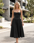 Grace | V-Ausschnitt Korsett Maxi Kleid für Hochzeitsgäste