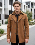 Lachlan | Wool Trench Men's Coat for Stylish Warmth