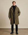 Leo | Men's Coat with Hooded Overcoat Design