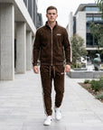 Beau | Men's Tracksuit – Soft Corduroy Zip-Up Jacket & Matching Pants