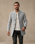 Harrison | Men's Coat with Stand-Up Collar Design