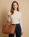 Brielle | Women’s Tote Bag with Handwoven Texture
