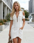 Ivy | Denim Dress with Stylish Cold-Shoulder Design