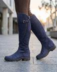 Harper | Women's Knee High Boots – Buckle Strap Riding Style