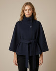 Lila | Long Wool Women's Coat with Removable Belt