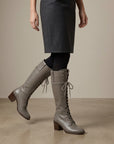 Ivy | Women's Vintage Knee High Boots – Lace-Up Riding Style