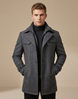 Lachlan | Wool Trench Men's Coat for Stylish Warmth