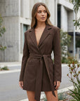 Wren | Women's Blazer Mini Dress with Cinched Belt