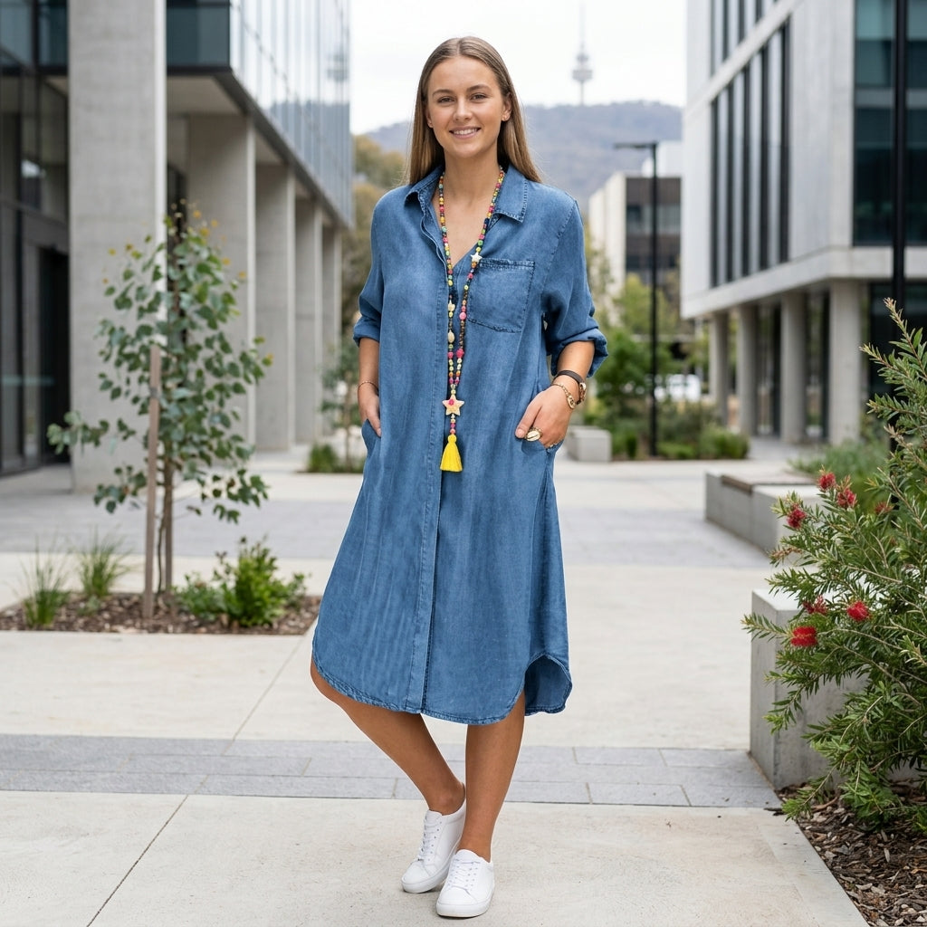 Chloe Denim Dress – Effortless Shirt Design