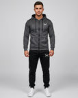 Riley | Men's Tracksuit – Zip Hoodie & Sweatpants Gym Set with Adjustable Waistband