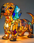 Colorful Stained Glass Dog Lamp - Unique Night Lighting for Dog Lovers 14