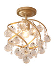 Crystal Pendant Light - Elegant Design with Brass Accents 3