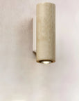 Elegant LED Wall Light - Energy-Efficient Natural Travertine Design 3