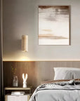 Elegant LED Wall Light - Energy-Efficient Natural Travertine Design 7