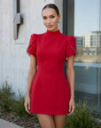 Maeve | Cocktailkleid mit Puffärmeln und strukturierter Silhouette
