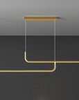 Gold Chandelier - Modern Minimalist Design with Adjustable LED Lighting 3