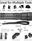 High-Intensity LED Flashlight - 90,000 Lumens, Waterproof & Portable 6