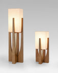 Modern Floor Lamp - Handcrafted Fabric & Wooden Base for Cozy Lighting 1