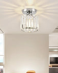 Modern Flush Mount Ceiling Light - Elegant Crystal Shade Design 13