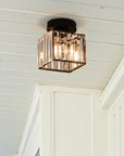 Modern Flush Mount Ceiling Light - Elegant Crystal Shade Design 6