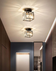 Modern Flush Mount Ceiling Light - Elegant Crystal Shade Design 7