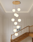 Modern Glass Globe Chandelier - Elegant Nordic Design with LED Lighting 0