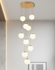 Modern Glass Globe Chandelier - Elegant Nordic Design with LED Lighting 5
