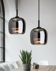 Modern Pendant Light - Chic Smoky Grey Glass Design for Elegance 7