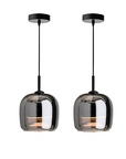 Modern Pendant Light - Chic Smoky Grey Glass Design for Elegance 8