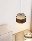 Pendant Light - Unique Travertine and Wood Design for Modern Spaces 5