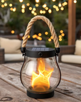 Solar Flickering Flame Lantern - Eco-Friendly Outdoor Lighting 0