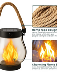 Solar Flickering Flame Lantern - Eco-Friendly Outdoor Lighting 3
