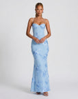 Ruby | Floral Corset Maxi Wedding Guest Dress