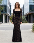 Amelia | Spitzen-Maxikleid mit langen Ärmeln für Hochzeitsgäste