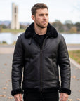 Zayden | Shearling Men’s Coat with Rugged Style