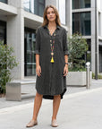 Chloe | Denim Dress with Effortless Shirt Design