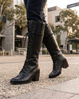 Ivy | Women's Vintage Knee High Boots – Lace-Up Riding Style