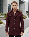 Lachlan | Wool Trench Men's Coat for Stylish Warmth