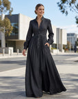 Willow | Denim Dress with Long Sleeve Maxi