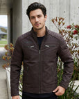 Rhys | Leather Men’s Coat with Sleek Style