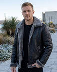 Zayden | Shearling Men’s Coat with Rugged Style