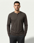 Hayden | Long Sleeve Henley Men’s Shirt for Relaxed Wear