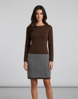 Harper | Houndstooth Detail Casual Dresses for Modern Wear