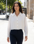 Jocelyn | Pleated Detail Women’s Blouse for Polished Wear