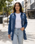 Bronwyn | Distressed Finish Women’s Denim Jacket for Urban Wear