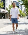 Fraser | Refined Linen Men’s Shorts with Polished Fit