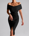 Women's Homecoming Dress Black Bodycon | Midi Sleek
