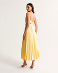 Women's Homecoming Dress Halter Pleated Maxi | Evening Dress