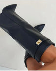 Women's Western Boots Black Heeled Knee High | Footwear - Image 5