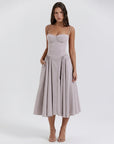 Grace | V-Neck Corset Maxi Wedding Guest Dress